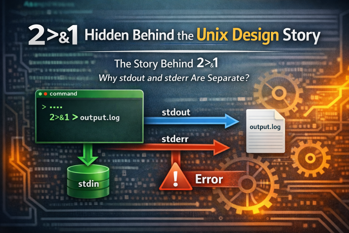 The Unix Design Story Behind 2>&1