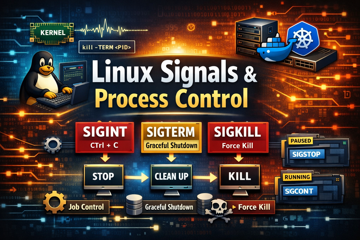 Complete Guide to Linux Signals — SIGINT, SIGTERM, and the Principles of Process Control