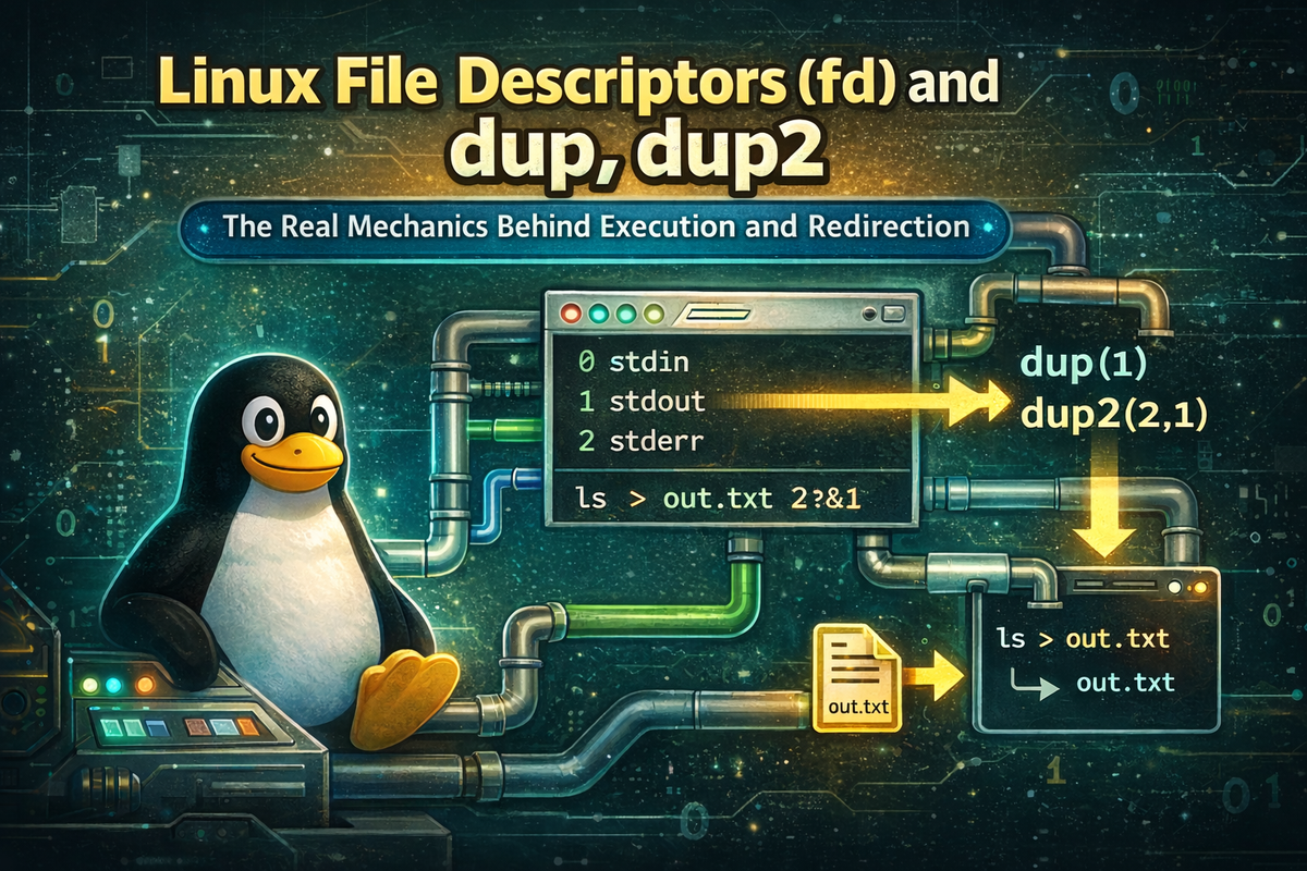 Linux File Descriptors (fd), dup, and dup2 — The Real Structure Connecting Execution and Redirection