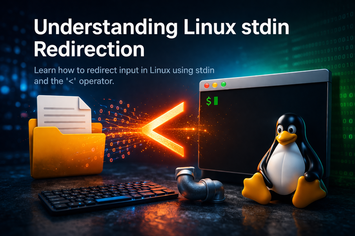 Linux stdin Redirection Explained — Understanding < and Input from Files