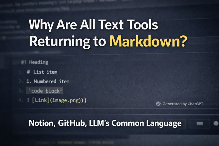 Why All Text Tools Are Converging on Markdown — The Common Language of Notion, GitHub, and LLMs